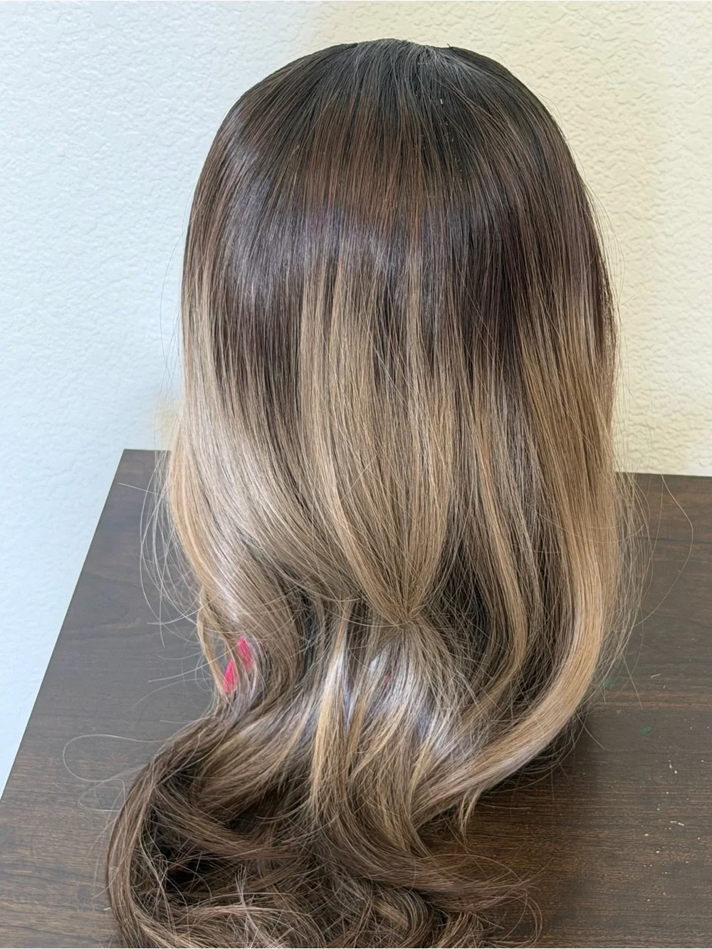 Synthetic Ombre Brown to Blonde Lace Front Wig - Neutral Brown Blend